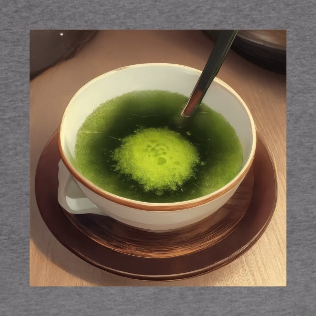 Matcha Vintage Cup Green Tea Japan by Flowering Away